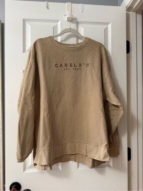 Cabela's Tan Logo Pullover Sweatshirt